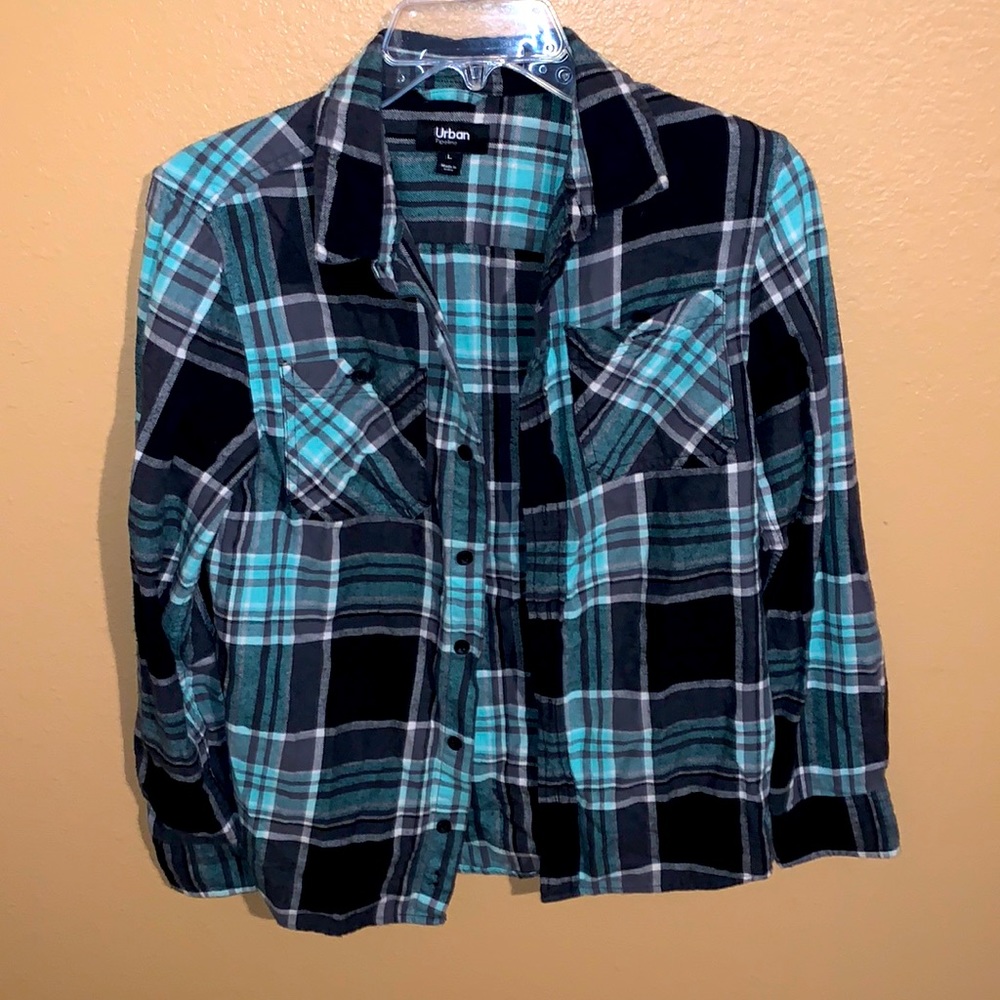 Kids long sleeve flannel shirt